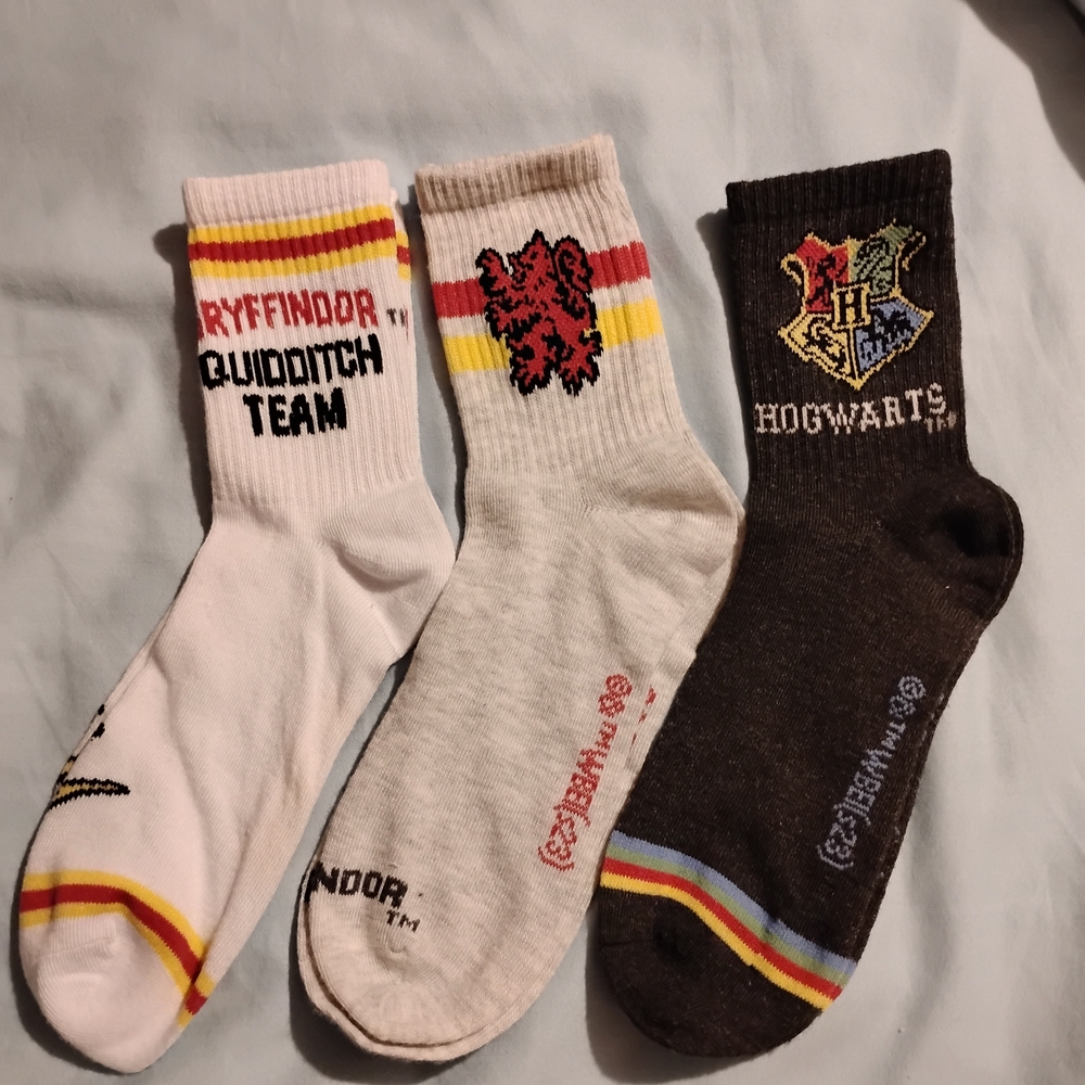 Warner Bros. Gryffindor Quidditch and Hogwarts Socks